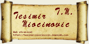 Tešimir Miočinović vizit kartica